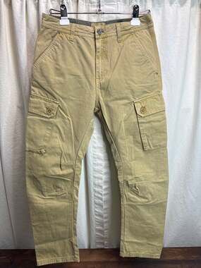 Diesel 100% Cotton Tan Cargo Streetwear Utility Casual Pants Boy's Size 12